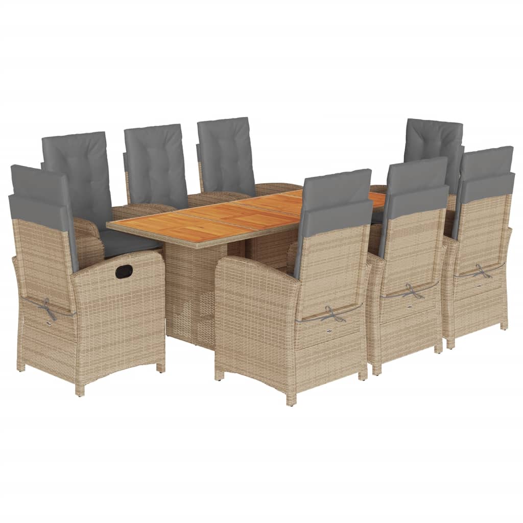 Dining Set Grey, Brown, Navy Blue