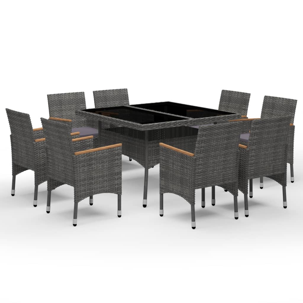 Dining Set Grey, Brown