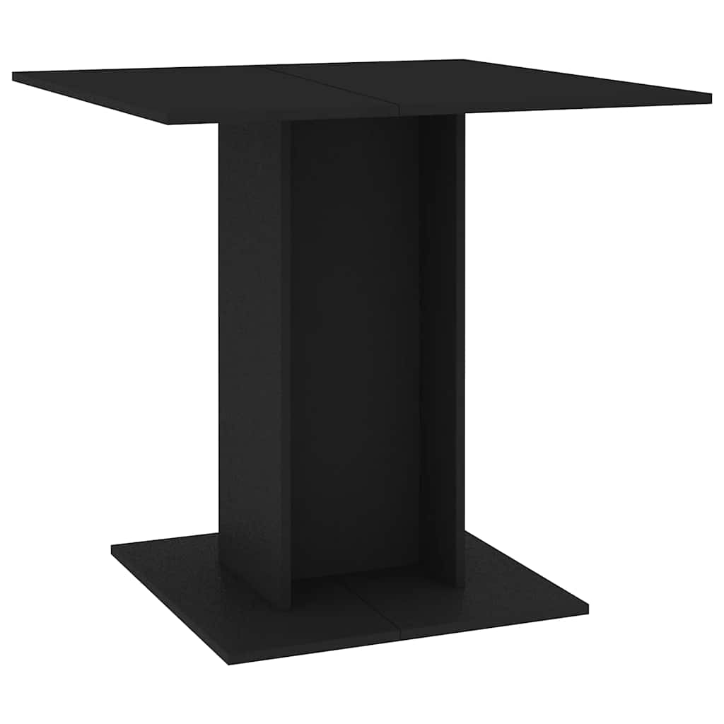 Dining Table Black Engineered wood 31.5 x 31.5 in Durable
