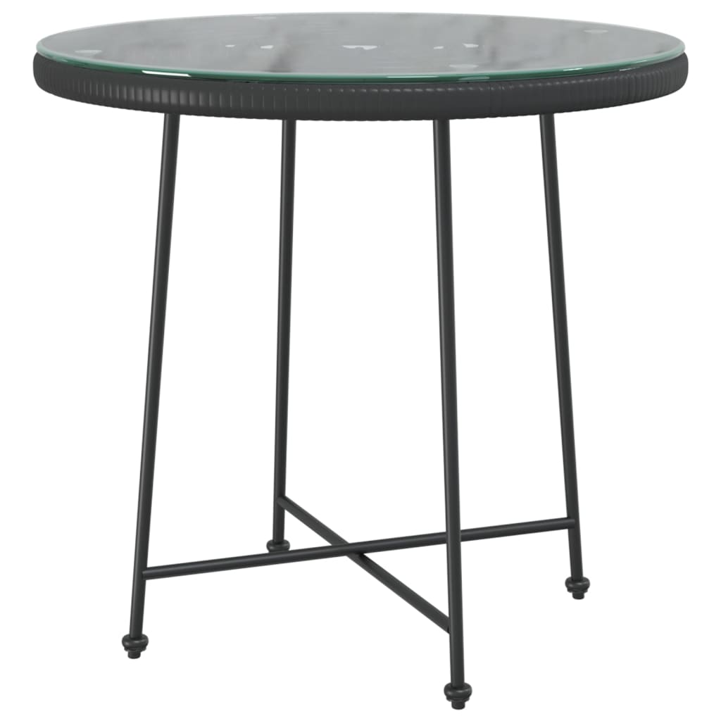 Dining Table Black Steel 31.5 in Durable Dining Table Round