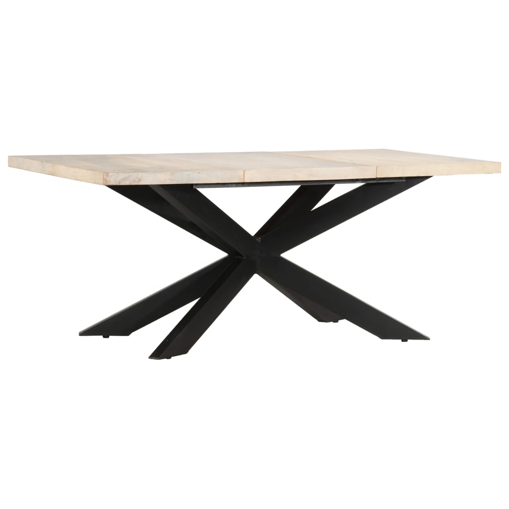 Dining Table Bleached Mango Wood Solid Bleached Mango Wood