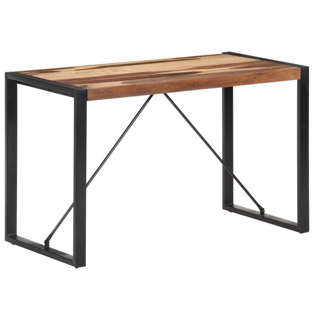 Dining Table Brown Solid Acacia wood Industrial Dining Table