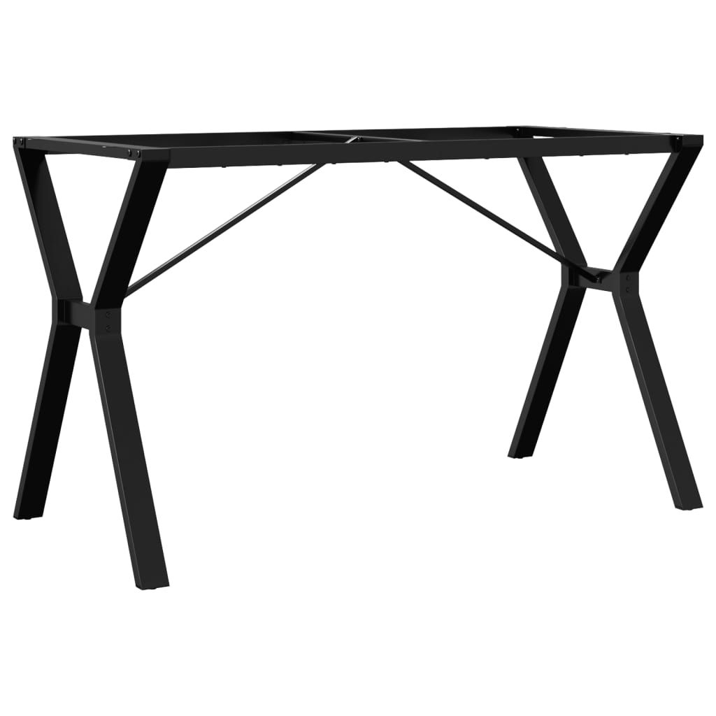 Dining Table Leg Black Powder-Coated Steel Standard Tough