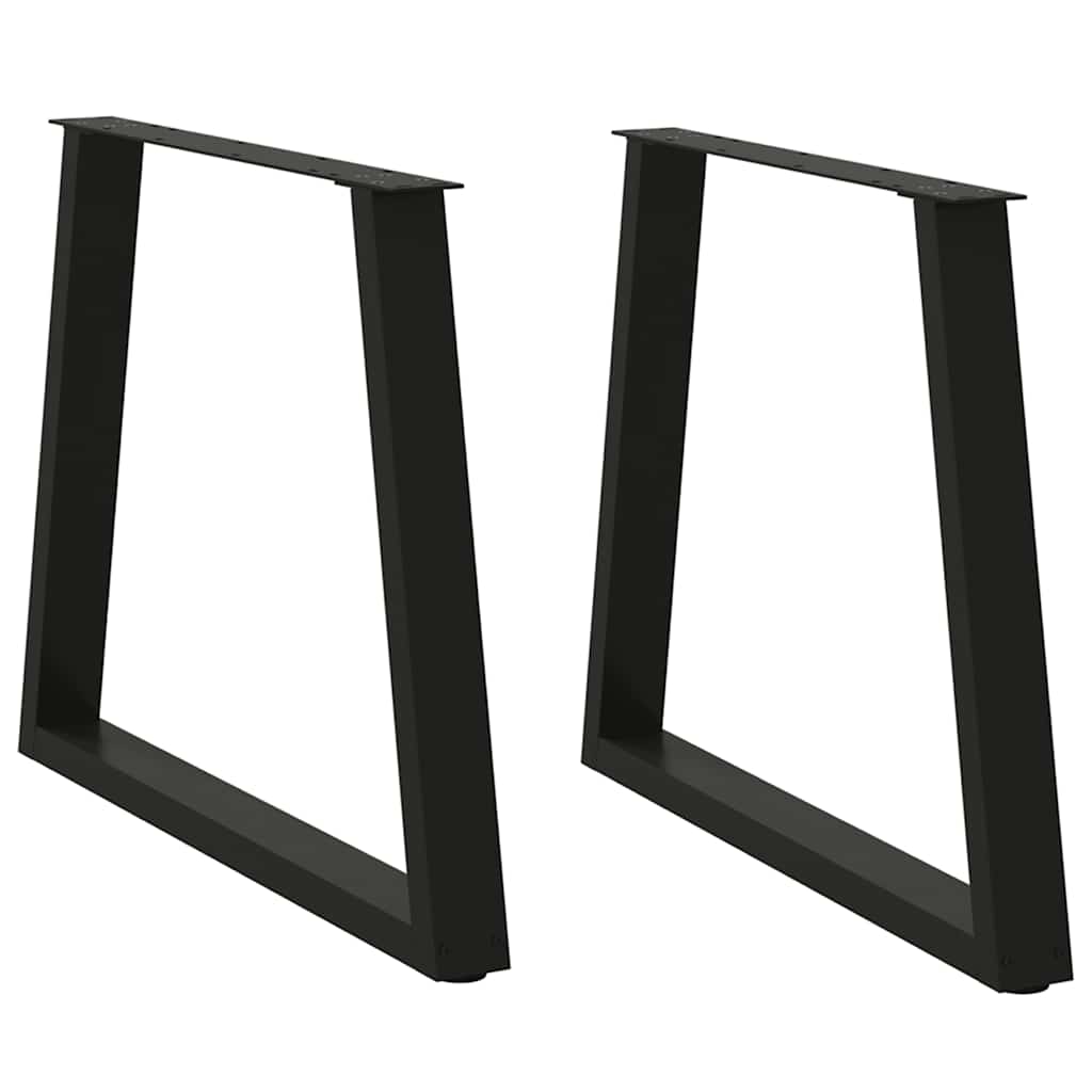 Dining Table Leg Set of 2 Black Powder-coated steel
