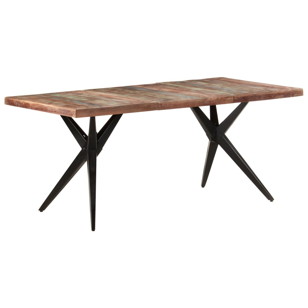 Dining Table Mixed color Solid reclaimed wood 70.9x35.4x29.9 in