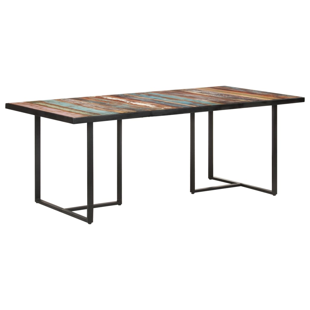 Dining Table Multicolor Solid reclaimed wood 78.7 x 39.4 in
