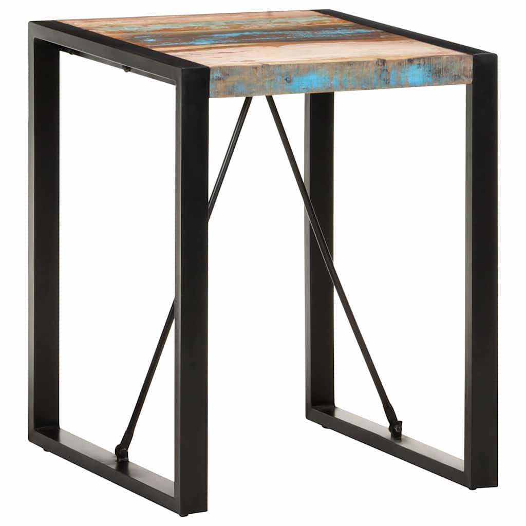 Dining Table Multicolor Solid reclaimed wood, powder-coated steel