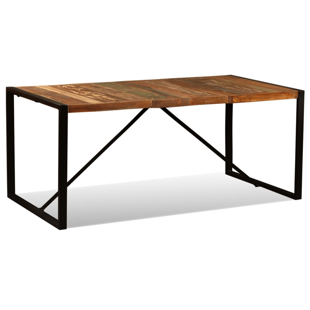 Dining Table Multicolour Reclaimed Wood 70.9 in Durable