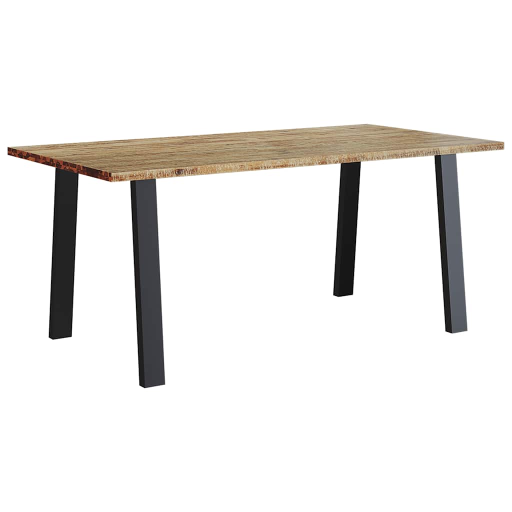 Dining Table Natural brown top, black legs