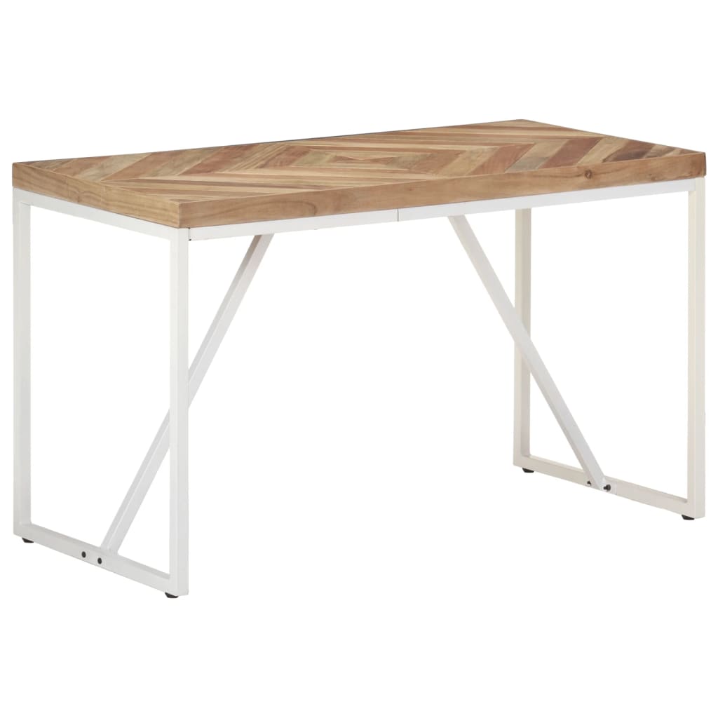 Dining Table Natural wood finish, White