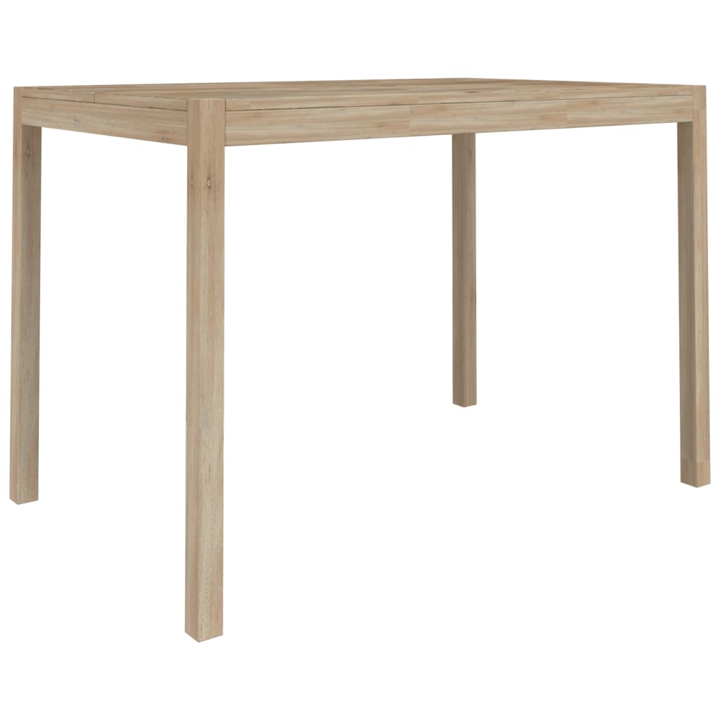 Dining Table Natural Wood Solid Acacia Wood 43.3x27.6x29.5 in
