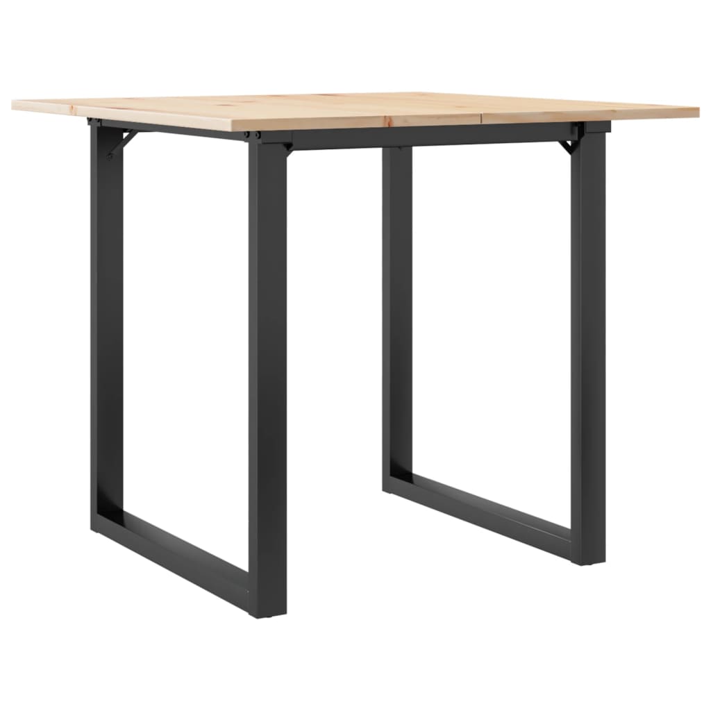 Dining Table O-Frame 31.5"x31.5"x29.5" Solid Wood Pine and Steel