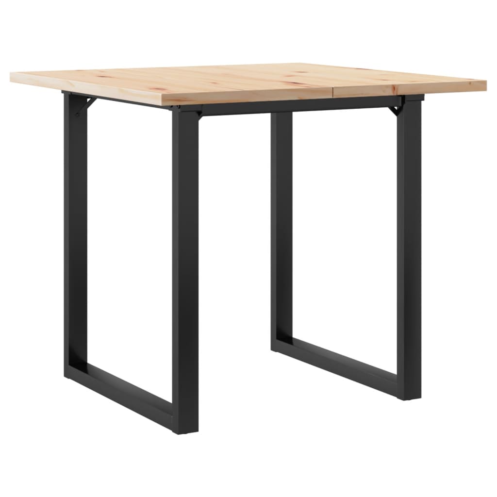 Dining Table O-Frame 31.5"x31.5"x29.7" Solid Wood Pine and Steel