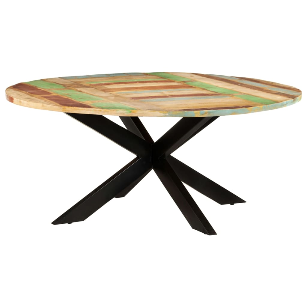 Dining Table Varied Solid reclaimed wood, powder-coated steel Large
