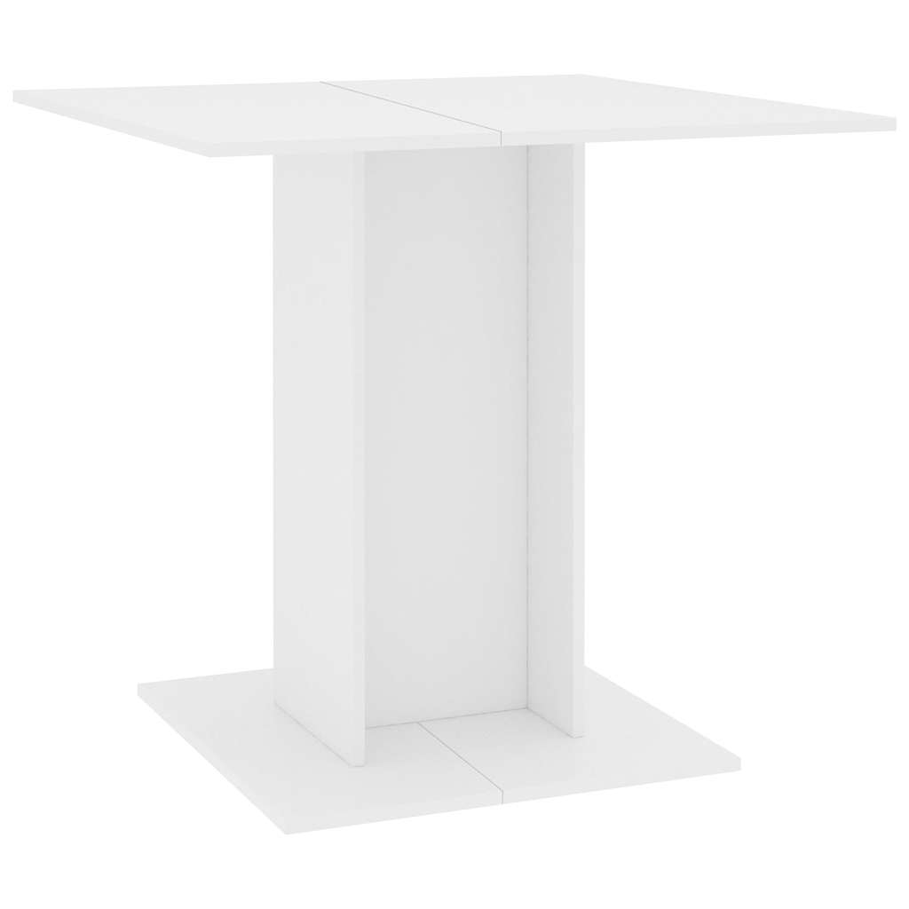 Dining Table White Engineered wood Medium Simple Dining Table