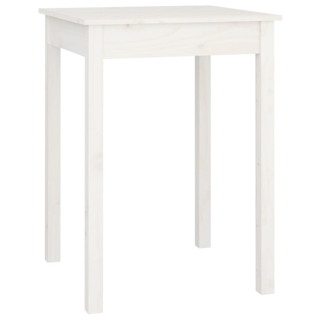 Dining Table White Solid pine wood 21.7 in x 21.7 in x 29.5 in