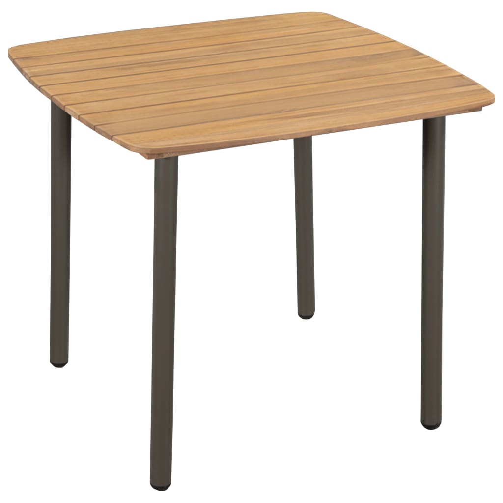 Dining Table Wooden Brown Solid Acacia Wood Medium Durable