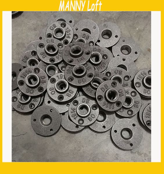 DN20 Iron Flange Casting Antique Flange Base Bracket For G3/4" Tube Pipe 6pcs/Lot
