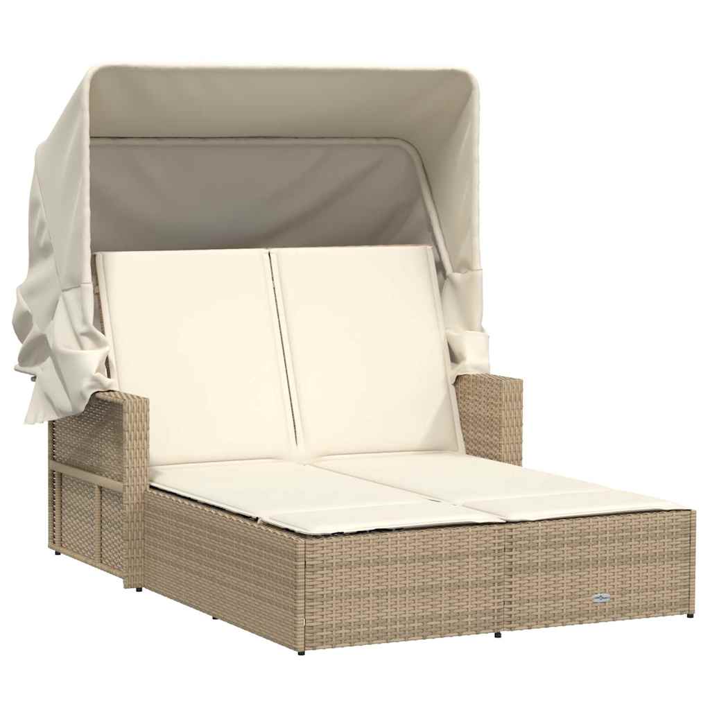 Double Sun Lounger Beige, Cream White