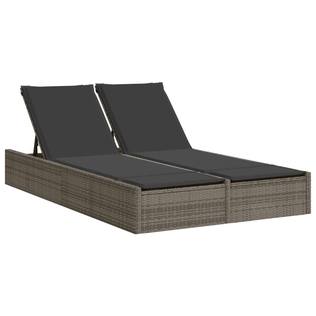 Double Sun Lounger Gray