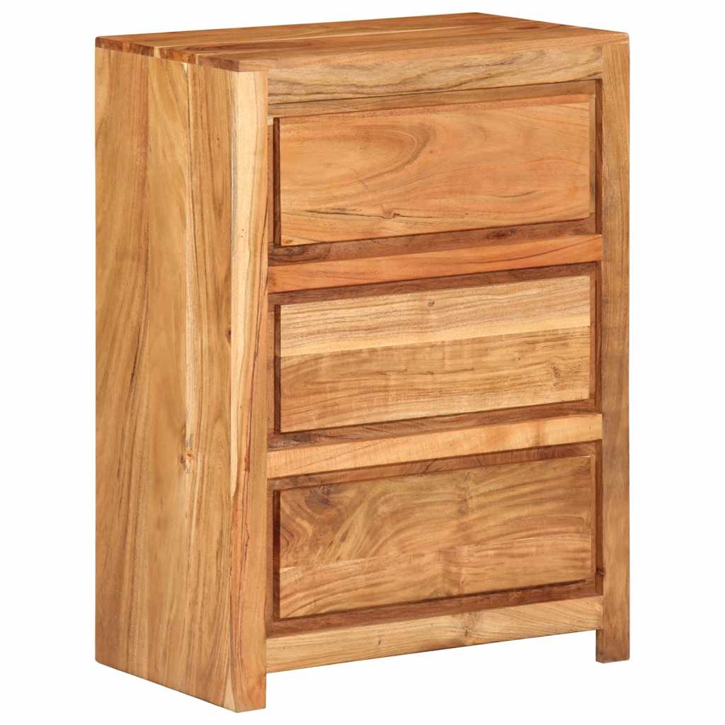 Drawer Cabinet Honey brown Solid acacia wood Medium