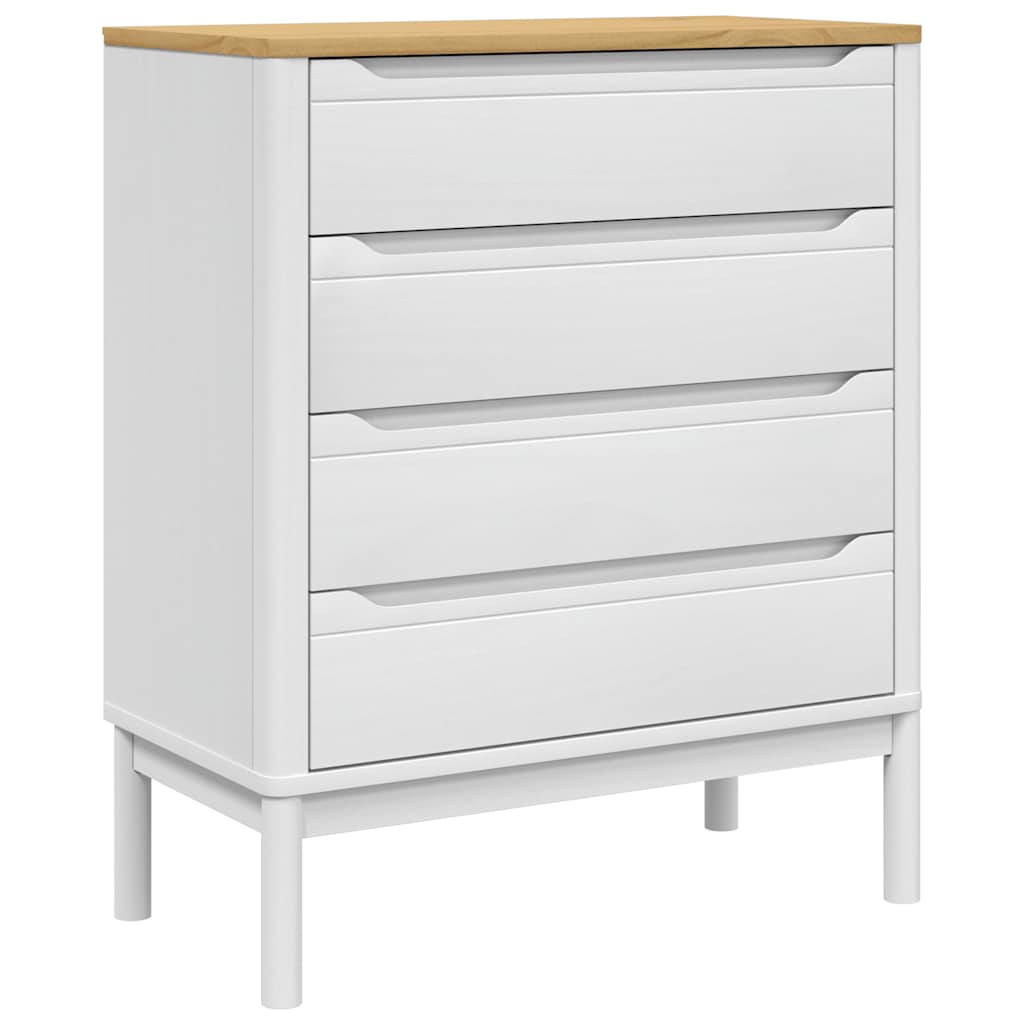 Drawer Cabinet White Solid pine wood Standard Chest Of Drawers