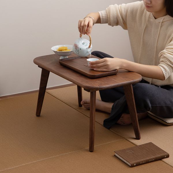 Eco-friendly wooden side table and versatile tatami platform bed for modern Chinese-style homes
