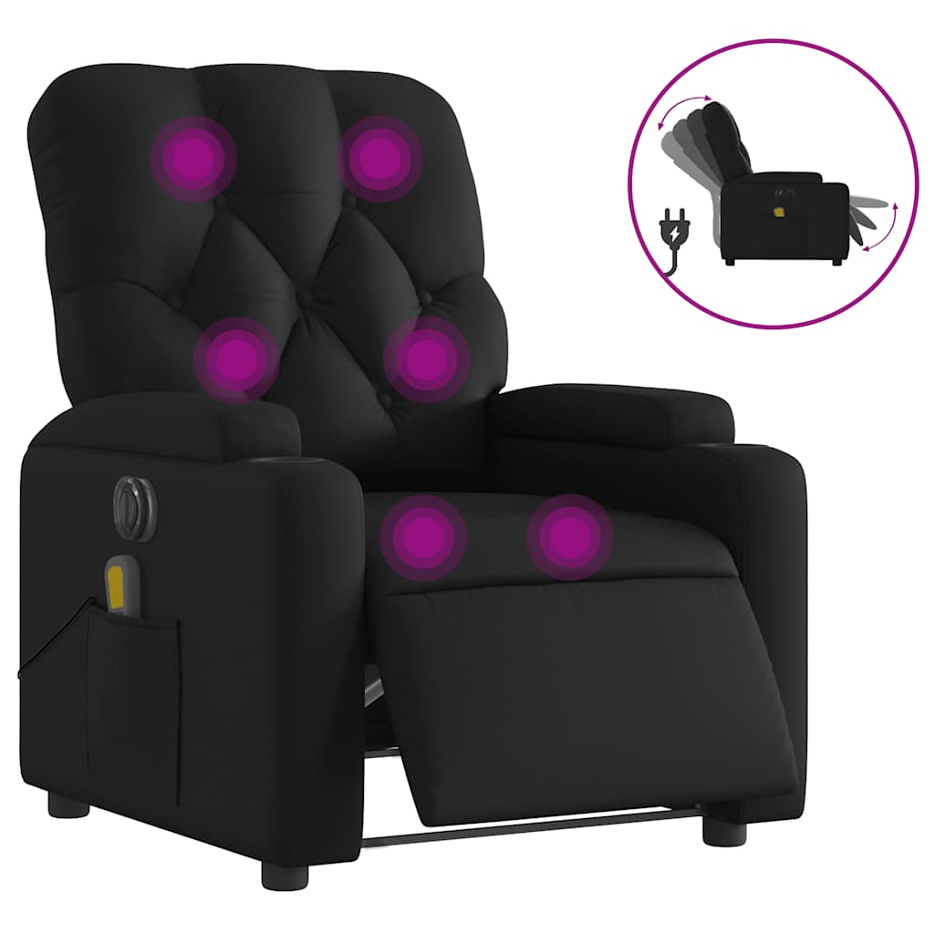 Electric Massage Recliner Chair Black