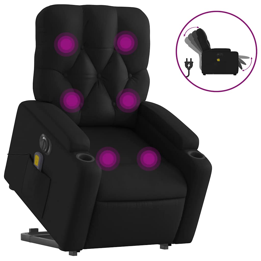 Electric Stand Up Massage Recliner Chair Black