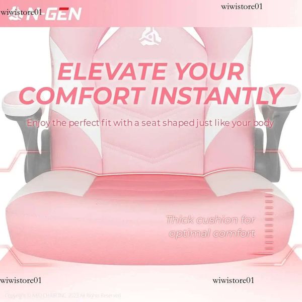 Ergonomic gaming chair with lumbar support, adjustable height, and flip-up PU leather armrests
