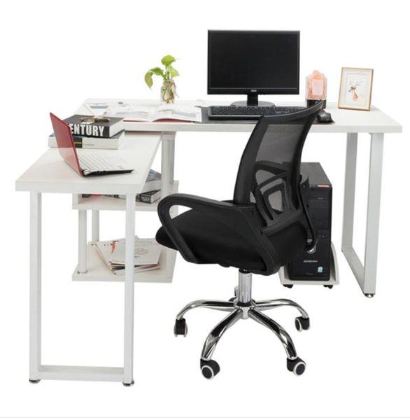Ergonomic mesh office chair with adjustable height and swivel base for work desks