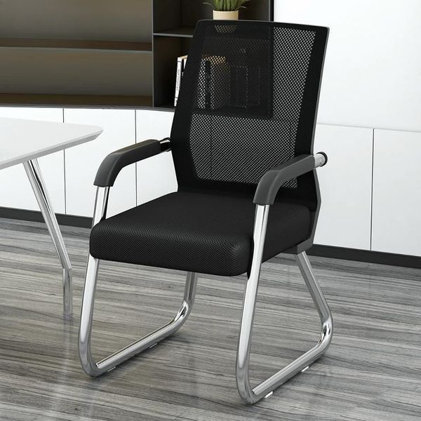 Ergonomic office chair with curved backrest for comfortable extended sitting, ideal for work, study, or home use