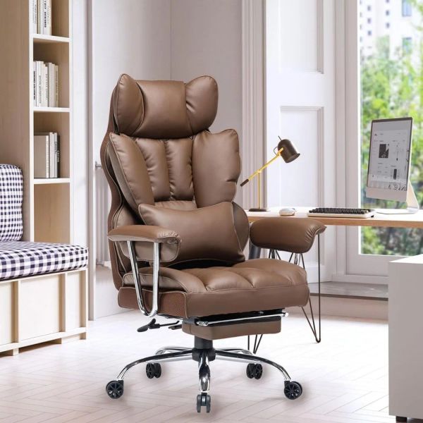 Ergonomic swivel office gaming chair with relaxing backrest for executives and PC users