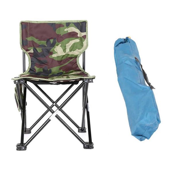 Fashionable, lightweight folding camo chair for outdoor leisure and beach use (small random pattern)