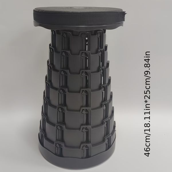 Foldable outdoor camping chair with round plastic design supports up to 440.92 lbs