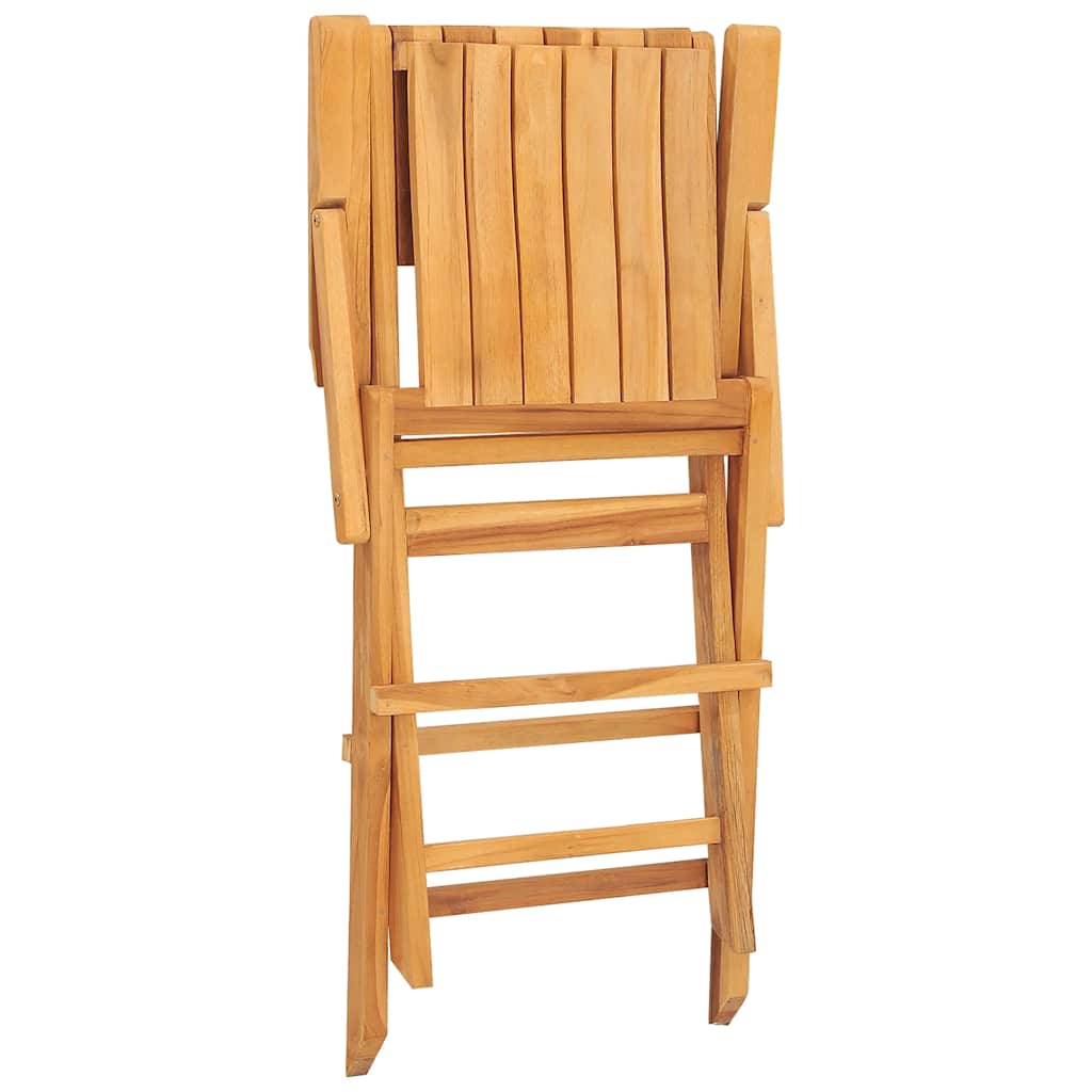 Folding Garden Chair Set of 4 Natural Teak Solid teak wood