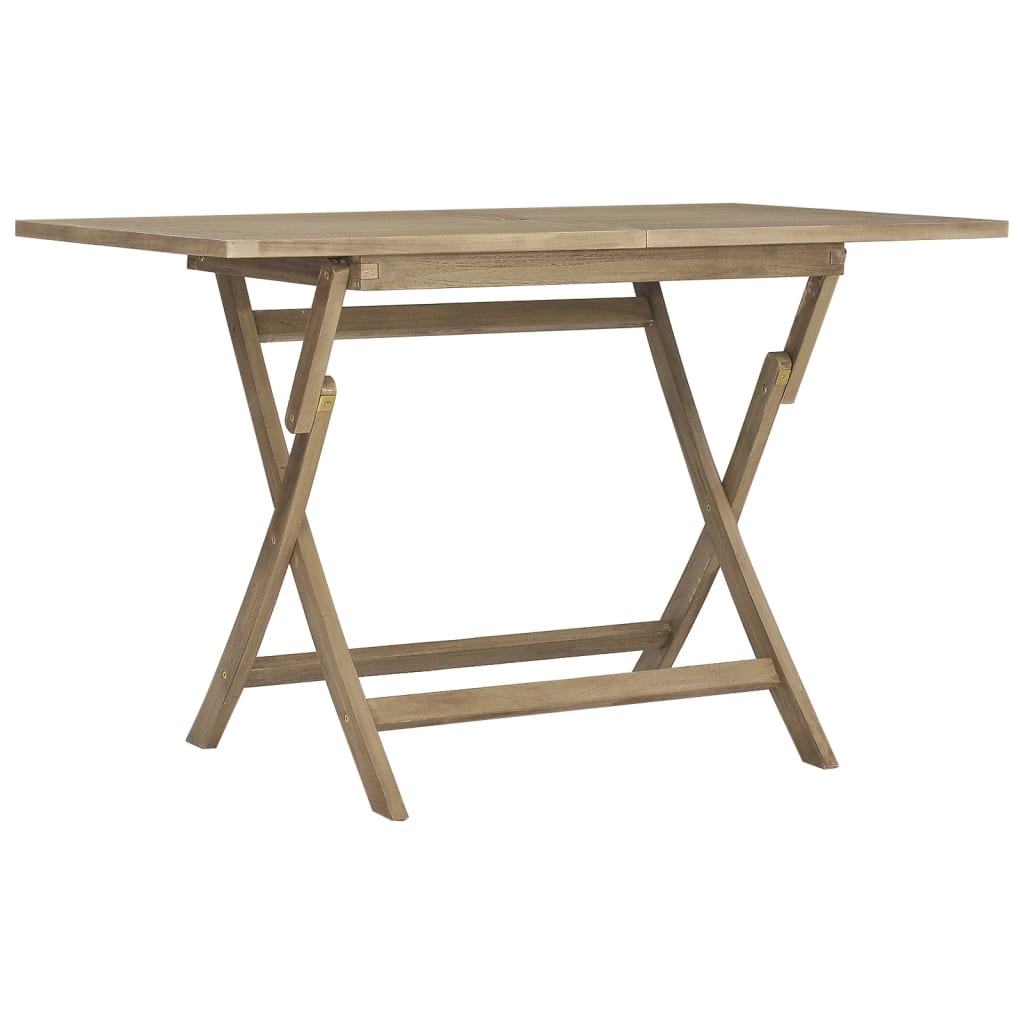 Folding Garden Table Grey Solid teak wood Medium Foldable