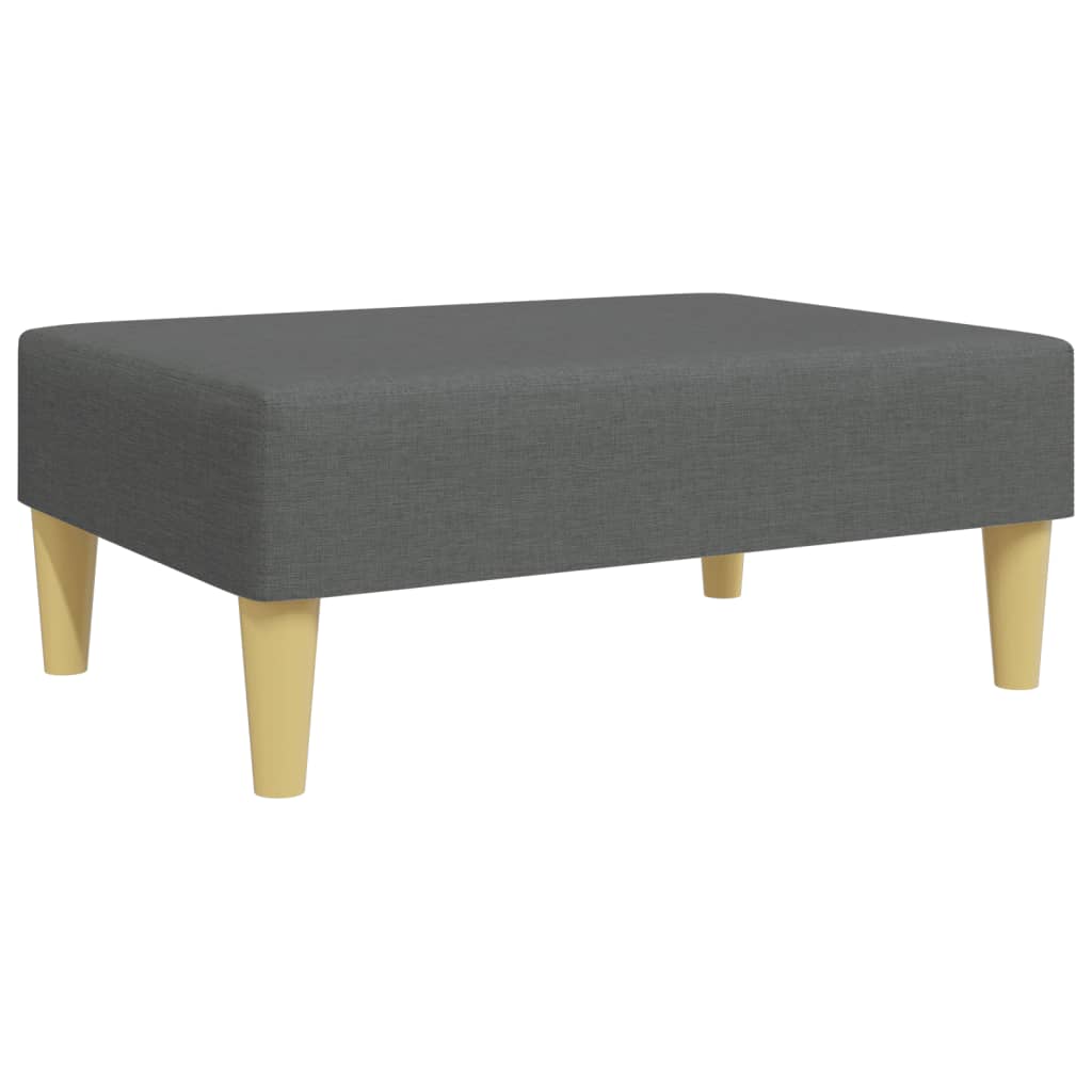 Footstool Dark gray 100% polyester, plywood, foam, plastic