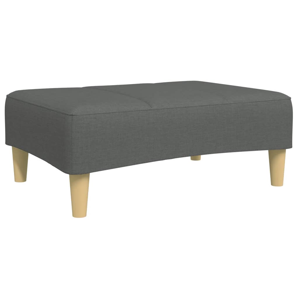 Footstool Dark gray Polyester, plywood, plastic, foam