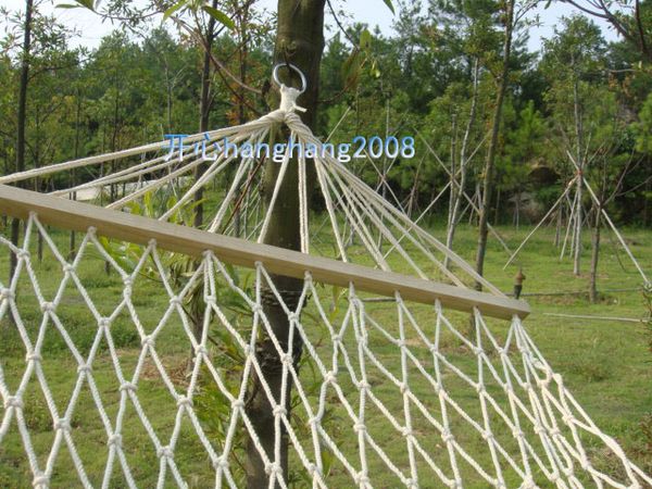 Free shipping outdoor Mesh hammock hand made Cotton stick Hammock hammock Swing Stick cotton rope Single hammock Net bag

Handcrafted cotton rope outdoor mesh hammock with free shipping, single net swing bag