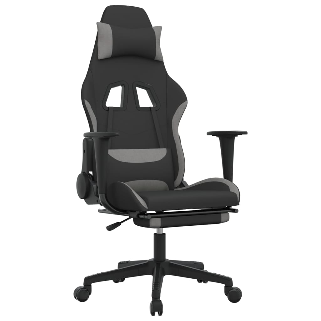 Gaming Chair Black and Light Gray