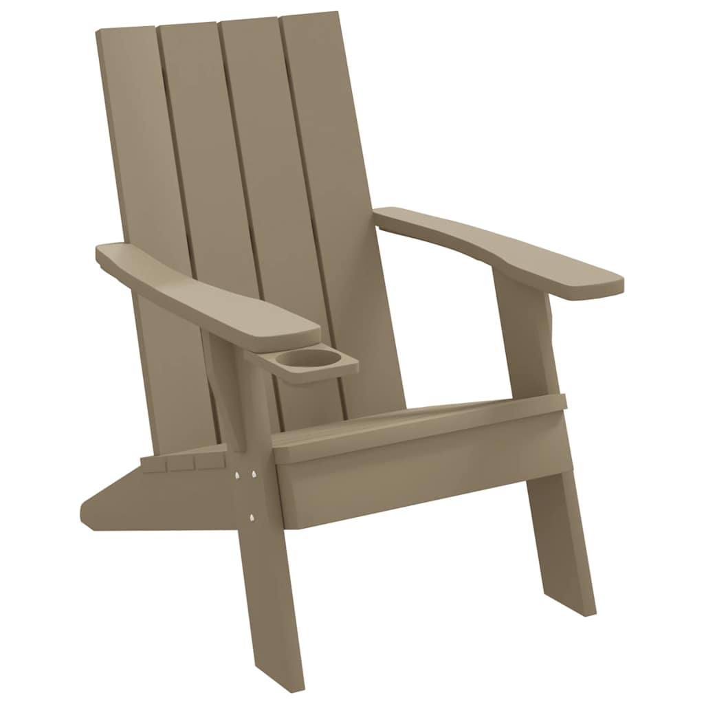 Garden Adirondack Chair Light brown Polypropylene (PP) Medium