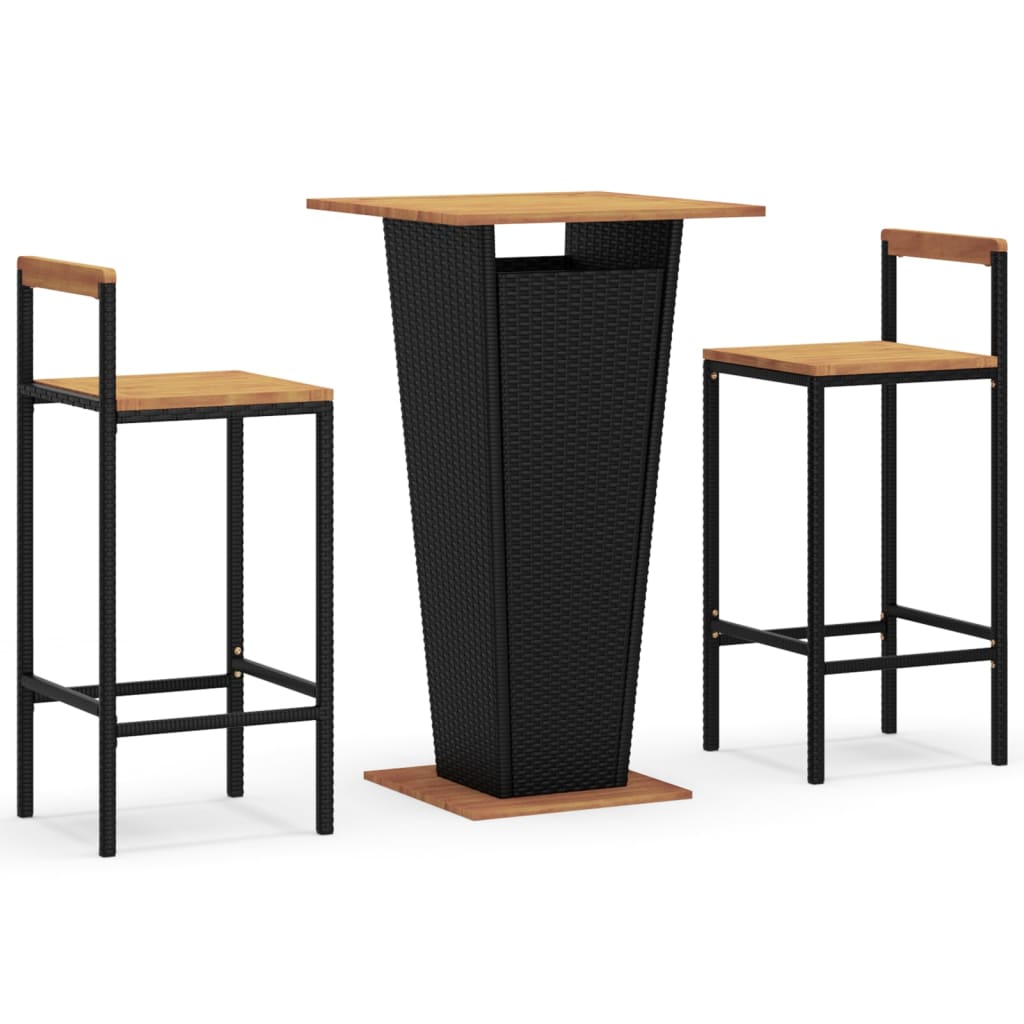 Garden Bar Set Black