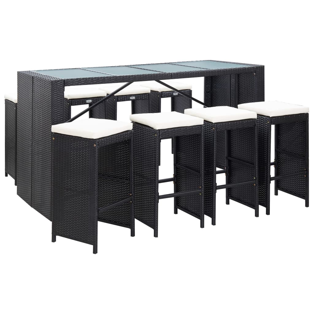 Garden Bar Set Black