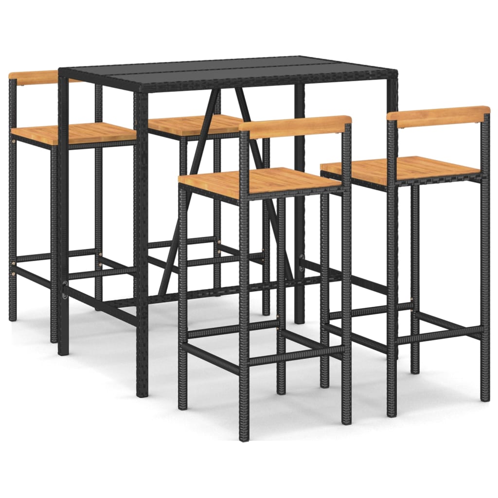 Garden Bar Set Black