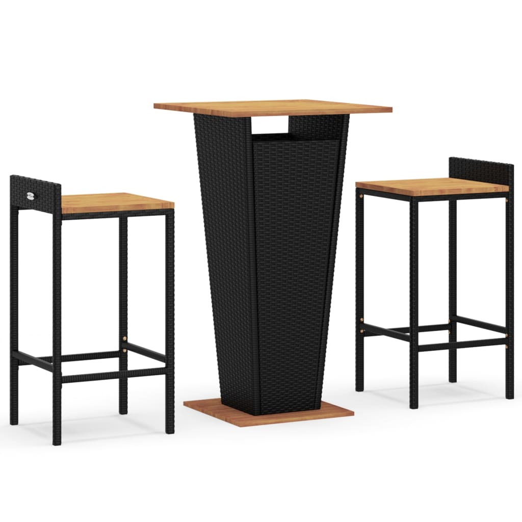 Garden Bar Set Black