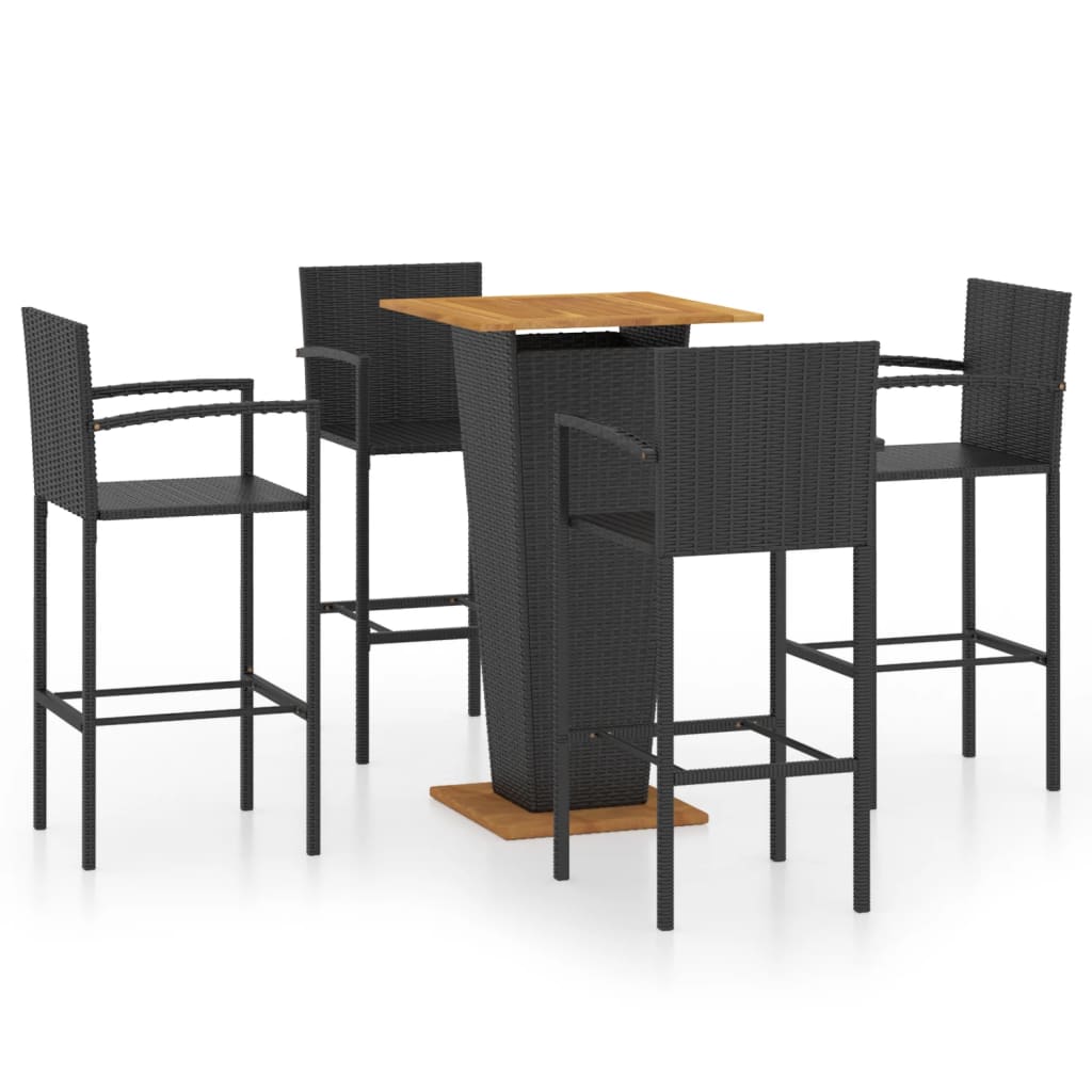 Garden Bar Set Black