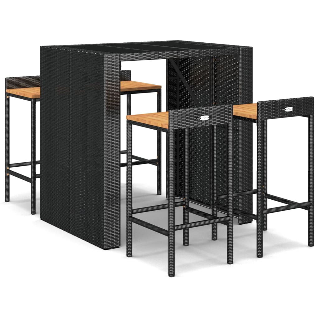 Garden Bar Set Black
