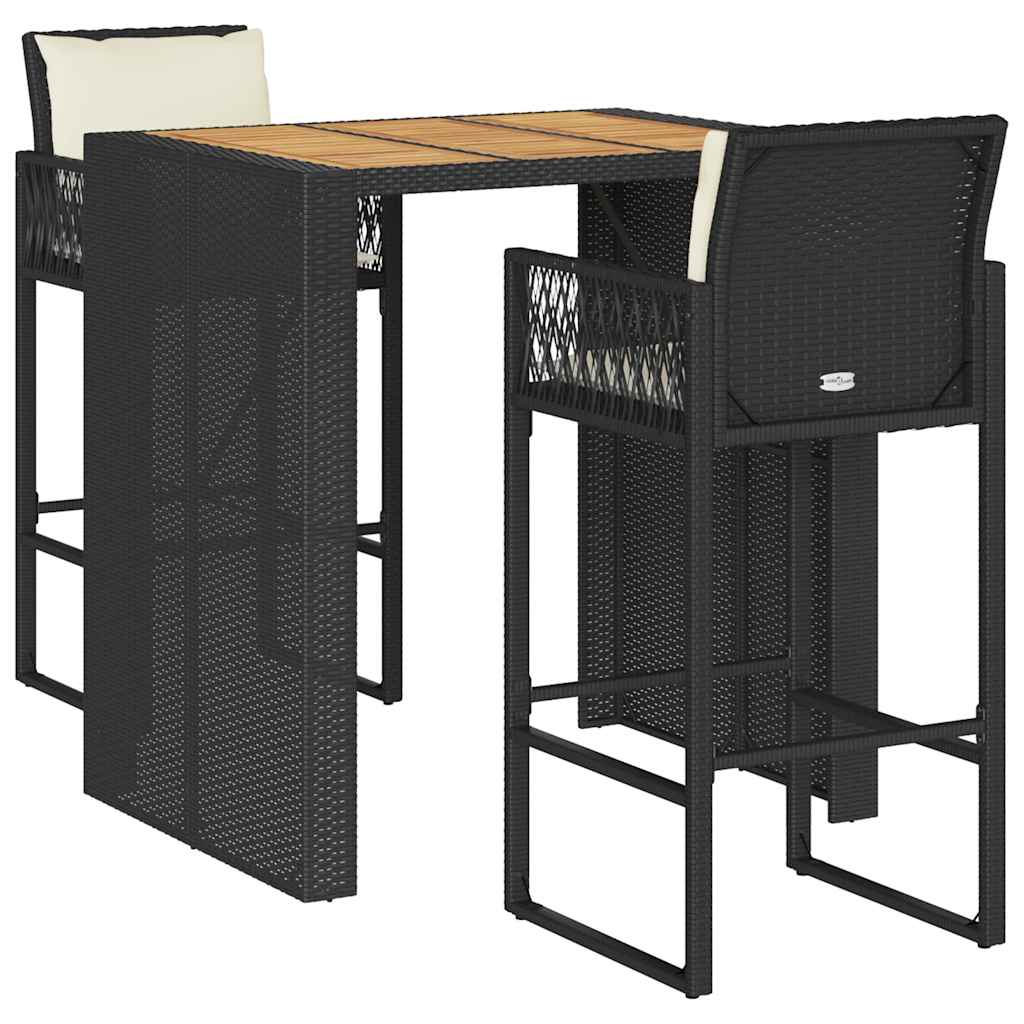 Garden Bar Set Black and Cream