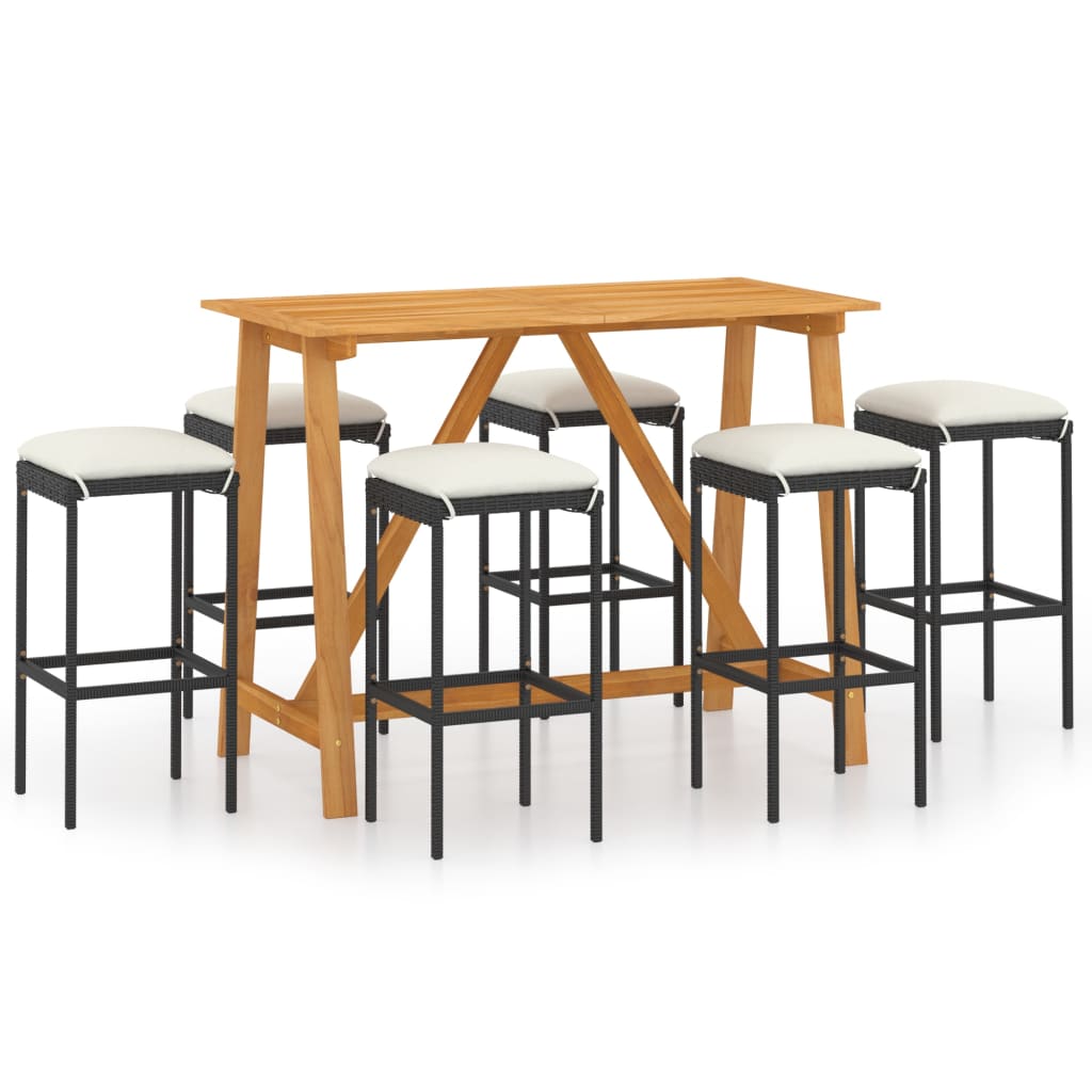 Garden Bar Set Black, Cream